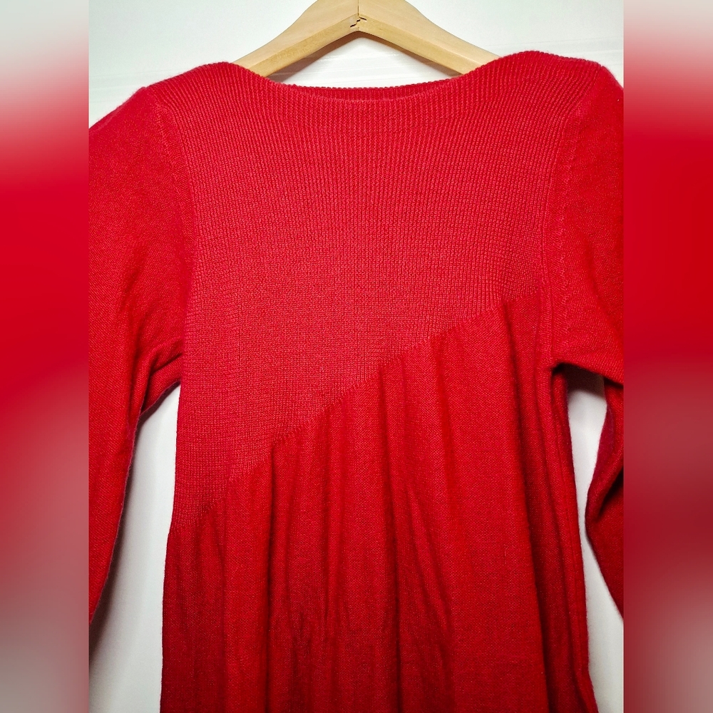 Vintage 80s Oscar de la Renta Merino Wool Knit Dress (S) - Picture 3 of 7